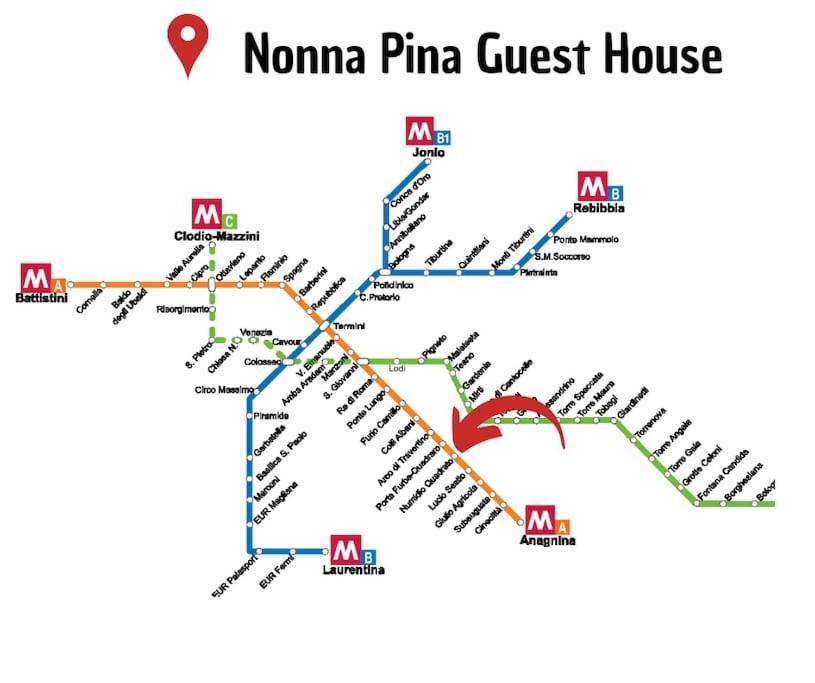 Nonna Pina Guest House Moderno Appartamento Vicino Metro AWifi,Netflix Rome Extérieur photo